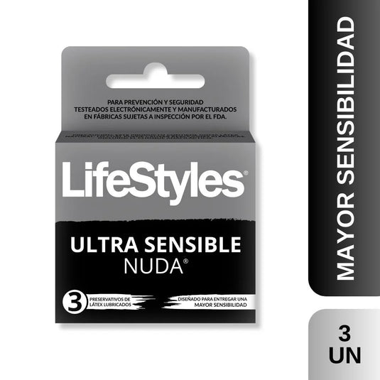Lifestyles Ultra-Sensible Nuda 3 Preservativos