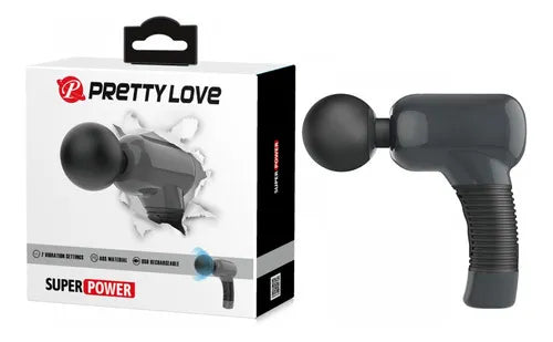 Masajeador negro con 5 vibraciones - Pretty Love Super Power