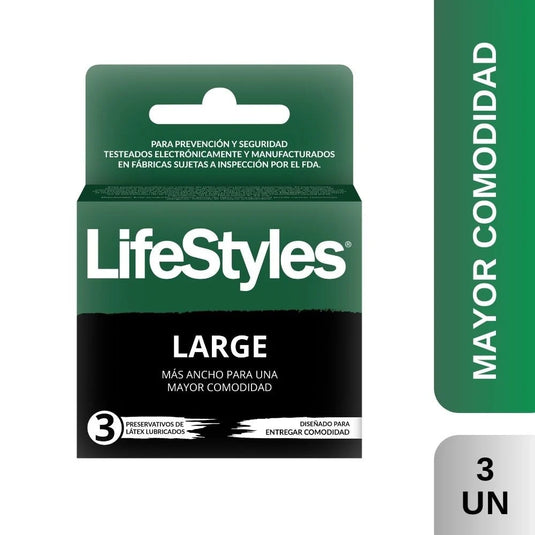 Preservativos Lifestyles Large x 3 unidades